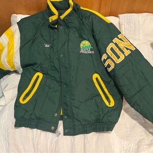 Seattle Supersonics Green and Yellow Jacket